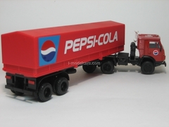 KAMAZ-5410 with semitrailer ODAZ with awning Pepsi red Elecon 1:43