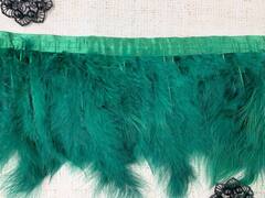 Кант с пером, ш. 17 см, тёмно-зелёный