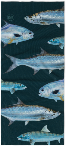 Картинка бандана-труба Buff CoolNet Saltwater Night Blue - 4