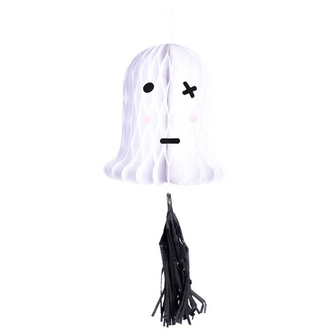 Фигура HAPPY HALLOWEEN Привидение подвесное с гирляндой тассел 50см