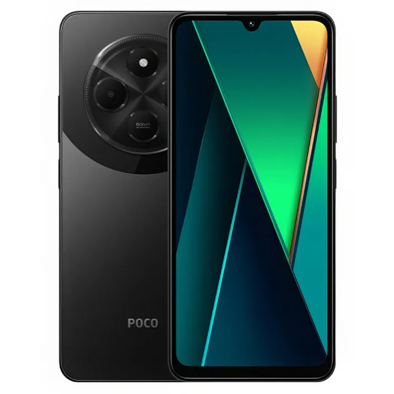 POCO C75, 128 ГБ, черный
