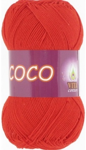 Пряжа VITA cotton "COCO" - (4319 - Алый)