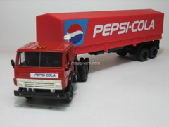 KAMAZ-5410 with semitrailer ODAZ with awning Pepsi red Elecon 1:43
