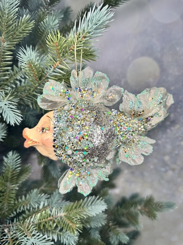 Елочная игрушка Рыбка 18х10см ChristmasDeLuxe premium collection шампань