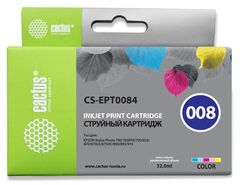 Картридж струйный Cactus CS-EPT0084 многоцветный (32мл) для Epson Stylus Photo 785/790/870/875/890/895/915