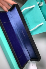 77206- Коробка/футляр TIFFANY для теннисного браслета, подарочный комплект упаковки черный бархат