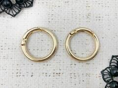 Кольцо-карабин для сумок, d 2,2 см, золото