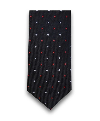 Черный галстук в горошек TSAREVICH