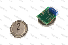 Кнопка (кнопочный модуль) ВКЛ13А-2-4ПБ "2 этаж", круглая, белая подсветка, с кодом Брайля