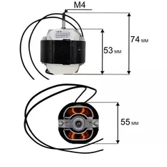 Двигатель эл. переменного тока QUATTRO ELEMENTI QE-3000ETN крепление 2 винта. (649-257-014)