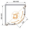 Душевой уголок Cezares ANIMA R-2 ANIMA-W-R-2-90-C-Cr-IV