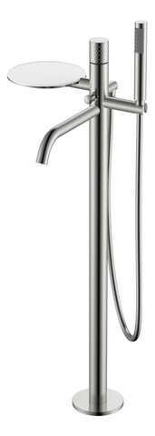Boheme 129-NB Смеситель STICK напольный Nickel Brush c ручкой DIMOND