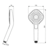 Душ ручной 11,5х11,5 см 3 режима Ideal Standard IdealRain Evo B2232AA