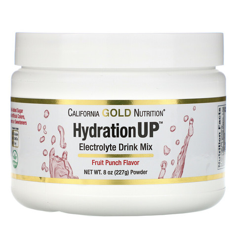 California Gold Nutrition, HydrationUP, порошок для приготовления электролитического напитка, фруктовый пунш, 227 г (8 унций)