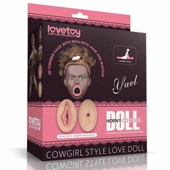 Темнокожая секс-кукла с реалистичными вставками Cowgirl Style Love Doll - 