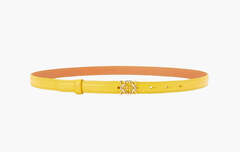 Loewe Anagram Goya Calfskin Leather Belt "Yellow/Gold"