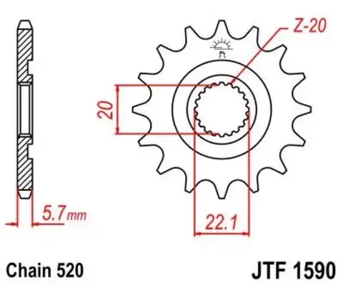 Звезда ведущая Ognibene 7178-Z13 (JTF1590.13)