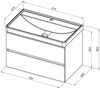 Aquanet 329591 Тумба Вега 80 2 ящ. цв.маренго (329591)