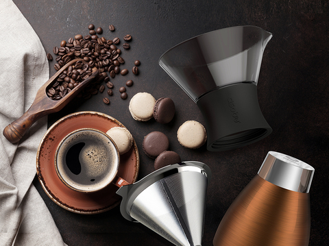 Кофеварка портативная Asobu Pour Over (1 литр), медная