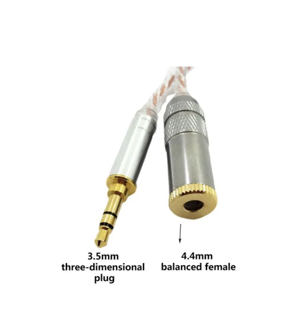 Кабель-переходник для наушников, усилителей и аудиотехники 3.5мм (Папа) на 4.4 (Мама-баланс)