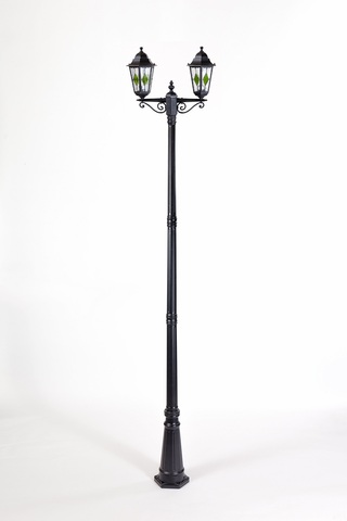 Столб 2-х головый h3050мм Petersburg lead glas черный (B)