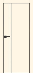 Дверь PX-20 черная кромка с 4-х ст. / Цвет Магнолия / Двери PROFILO PORTE