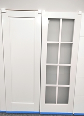 Межкомнатная дверь  VFD (ВФД) ER1 ДГ WidWhite (матовая белая c кремовым оттенком, без текстуры)
