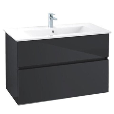 Villeroy&Boch  B66000VC Тумба под раковину, Villeroy&Boch, Verity Line, ширина, мм-955, глубина, мм-482, высота, мм-618, тип установки-подвесной, раковина-необходимо заказать, вырез под раковину-один, ящики-2, крепления в комплекте, материал корпуса-