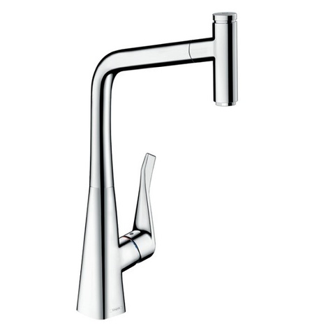 Смеситель для кухни с выдвижным изливом и лейкой Hansgrohe Metris Select 14884000