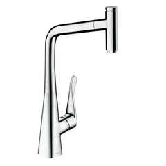 Смеситель для кухни с выдвижным изливом и лейкой Hansgrohe Metris Select 14884000 фото