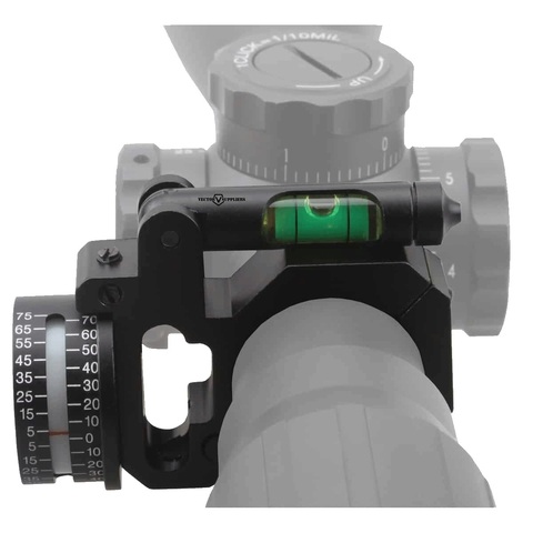 Уровень с угломером Vector Optics зеленый пузырьковый на трубу D30мм (25,4 мм с адаптером)