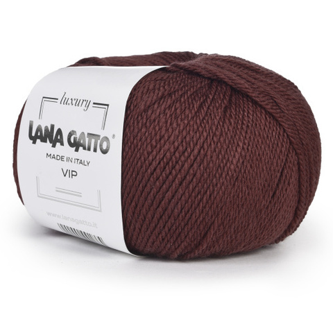 Пряжа Lana Gatto VIP 19034 красно-коричнвый