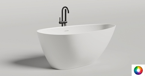 Salini 1015203MF PAOLA 160x80 Ванна, донный клапан "Click-Clack" цвет на выбор, сифон, интегрированный слив-перелив, покраска по RAL полностью