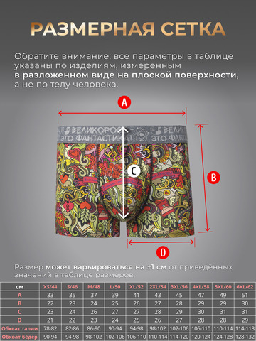Комплект из 3-х трусов боксеров - «Это Любовь!»
