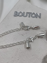 Карабин с цепочкой удлинителем серебристый