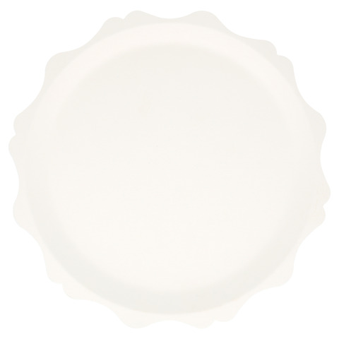 Тарелки бамбуковые кремовые с декоративным краем, бол. (в наборе 8 шт)