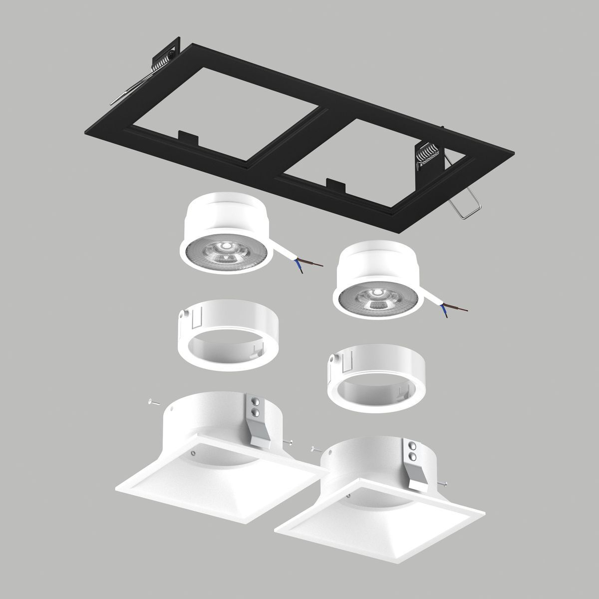 Комплект со светильником Lightstar Domino Quadro (214527+214506+214506+214006+214006) D5270606WMOD