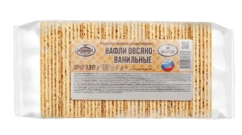 Вафли на фруктозе Овсяно-ванильные 