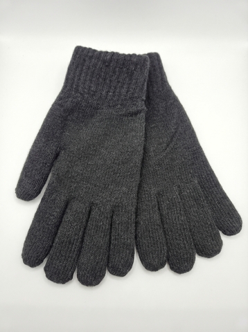 Перчатки полушерстяные двойные (черные) (А)