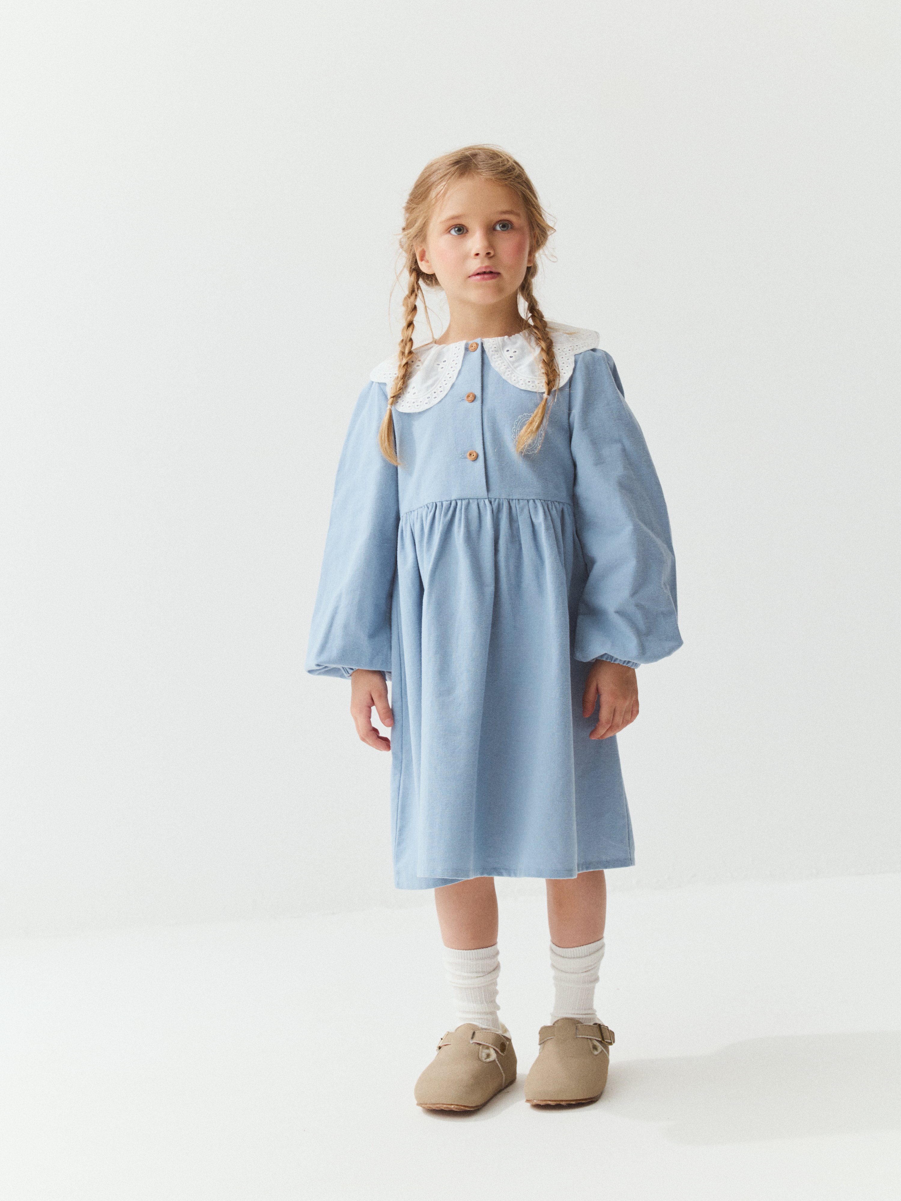 платье с ажурным воротником "звездочка"  по низкой цене