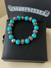 Браслет из бирюзы c посеребренными вставками CHROME HEARTS