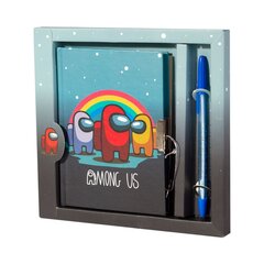 
          Записная книжка в футляре, 11 см * 15 см., 7БЦ, Alingar, ламинация, замочек, ручка, линия, 50 л., "Астронавты на радуге"