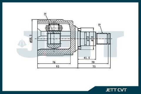 ШРУС внутренний JETT V40-9160