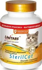 Экопром Юнитабс SterilCat с Q10 витамины для кастрированных котов и стерилизованных кошек 200таб