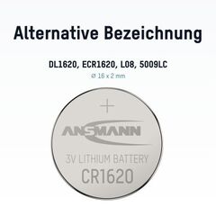 Батарейка CR 1620 ANSMANN 3V (Premium)