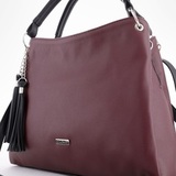 Сумка Саломея 264 наппа бордо + черный