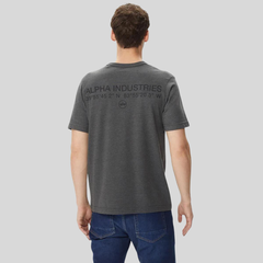 Футболка Alpha Industries Alpha Code Graphic Tee Dark Charcoal Heather (Темно-серый)