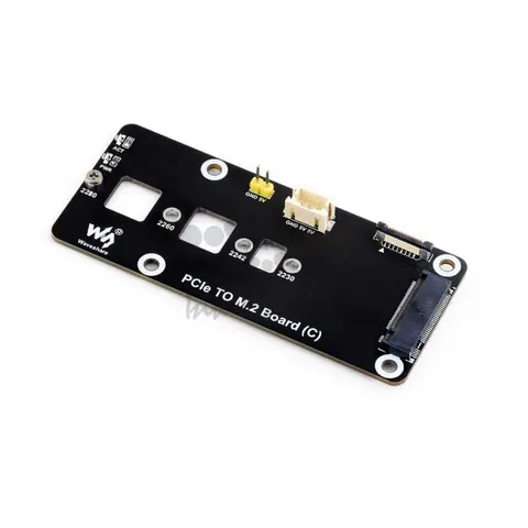 Плата интерфейсная ACD  Waveshare PCIe To M.2 Adapter Board (C) for Raspberry Pi 5 , Supports NVMe Protocol M.2 Solid State Drive, High-speed Reading/Writing