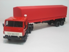 KAMAZ-5410 with semitrailer ODAZ with awning red Elecon 1:43