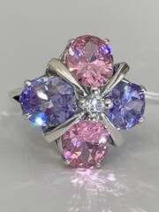 Пион  (кольцо из серебра)